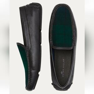 Peter Millar Shetland Leather & Tartan Wool Driving Loafer Sz 8.5